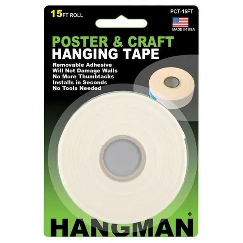 Hangman Klebeband zum Aufhängen von Postern, 4,5 m (15 Fuß) Rolle