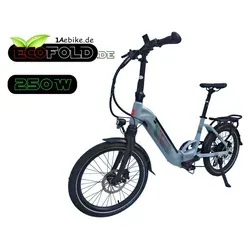 Zoll ECOFOLD BFH400N Elektrofahrrad Ebike Klapprad Bafang Heckmotor  250W 7 Gang 504 Wh Faltrad grau - Grau 20