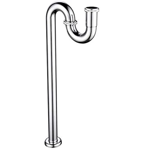 CIENCIA Design Siphon Waschbecken Siphon Messing Waschbecken Chrom Röhrensiphon 1 1/4, WT04