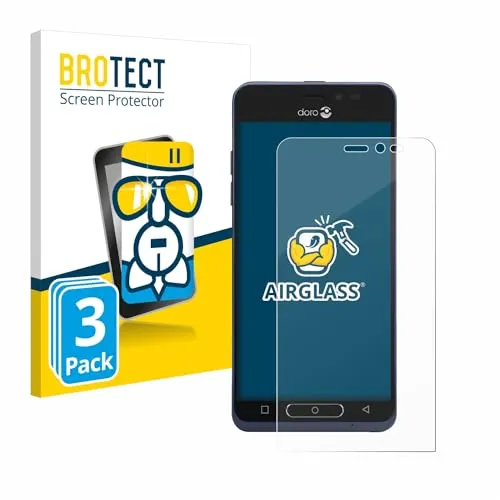 BROTECT Schutzglas für Doro 8035 (3 Stück) Schutzfolie Panzer Folie Glas [Extrem Kratzfest 9H, Anti-Fingerprint, Ultra-Transparent]