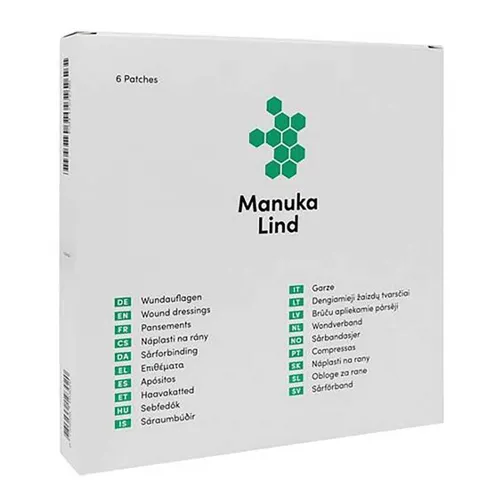 Manukalind Wundauflage - Wundheilungsverband mit Manuka-Honig MGO 514+, antibakteriell und fördert die Heilung von Wunden und Hautirritationen