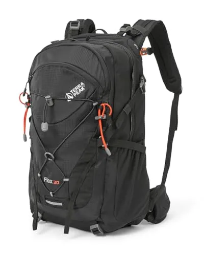 Terra Peak Flex 30 Wanderrucksack - Wanderrucksack mit 30L Volumen, YKK Reißverschluss und gepolstertem Hüftgurt, ideal für Trekking und Handgepäckreisen.