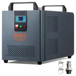 VEVOR Industrieller Wasserkühler KH-6000 - Wasserkühler für industrielle Anwendungen mit 12 L Tankvolumen und einer Durchflussrate von 7,8 L/min, ideal für effiziente Kühlung von Lasern und Maschinen.