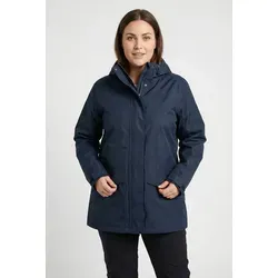 Allwetterjacke MAIER SPORTS "Da-Jacke mTEX Brocken Long W", Damen, Gr. 52, blau - Funktionsjacke für Damen, atmungsaktiv, winddicht und wärmeisolierend – ideal für Wanderungen bei jedem Wetter.