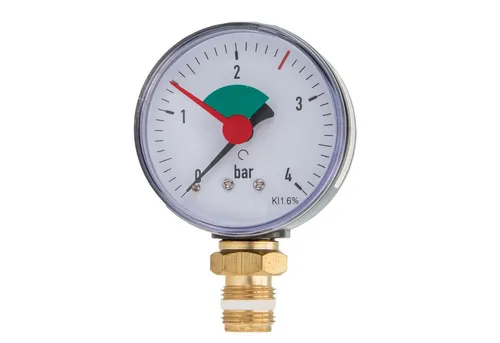tecuro Heizkörper Heizungsmanometer 0-4 bar, Ø 63 mm 1/4 Zoll