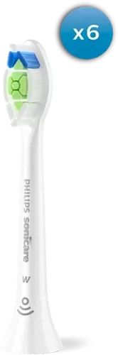 Philips HX6066/87 Sonicare Optimal White Bürstenköpfe - Ersatzbürsten für eine gründliche Reinigung und Aufhellung Ihrer Zähne, 6er-Pack für langanhaltenden Einsatz.