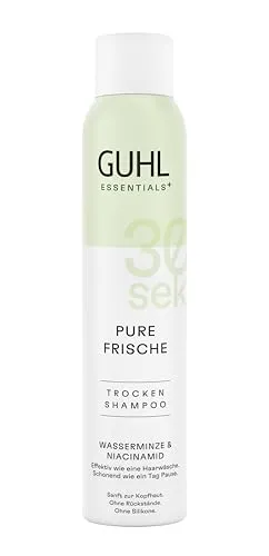 Guhl 30 sek Trockenshampoo - Pure Frische - Inhalt: 200 ml - Niacinamid & Wasserminze - Effektiv wie eine Haarwäsche - Schonend wie ein Tag Pause - Ohne Rückstände - Ohne Silikone