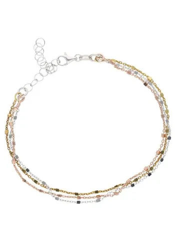 Firetti Armband 925er Silber Tricolor - Elegantes Silberarmband in tricolor, ideal als Geschenk für besondere Anlässe. Verleiht jedem Look eine raffinierte Note und sorgt für unvergessliche Momente.