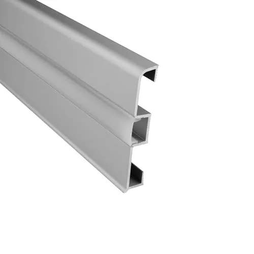 tktrading24 C02 LED Premium Sockelleiste Aluprofil Silber - 1m opal