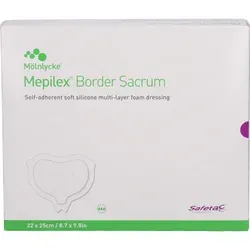 Mepilex Border Sacrum Schaumverband 22x25 cm - 10 Stück - Arzneimittel, hochabsorbierender Schaumverband für die Wundversorgung, bietet optimalen Schutz und fördert die Heilung.