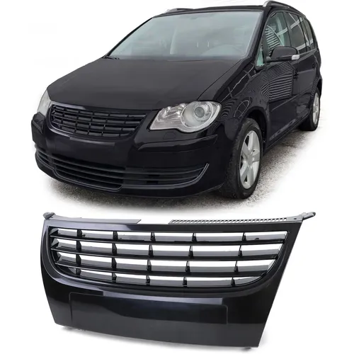 Kühlergrill Frontgrill Schwarz ohne Emblem passt für VW Touran GP 2006-2010
