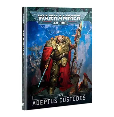 Warhammer 40K - Adeptus Custodes Codex - Tabletop Spiele - Umfassender Leitfaden mit 112 Seiten für das Sammeln und Kommandieren der Adeptus Custodes, inklusive Combat Patrol und 18 Datenblätter.