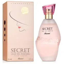 Rasasi Secret Eau de Parfum für Frauen 75 ml – Verführerischer Duft - Ein blumig-fruchtiges Parfüm, das Weiblichkeit und Stil verkörpert. Dieser Duft für Damen mit einzigartigen Noten von Rose und Jasmin ist ideal für die moderne Frau, die Eindruck hinterlassen möchte.