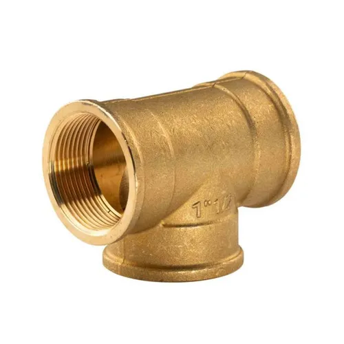 Messing T-Stück Gewinde-Fitting 1 1/2"IG - DN 40 - Hochwertiges T-Stück aus Messing für robuste Rohrverbindungen. Ideal für den professionellen Einsatz in der Installationstechnik.