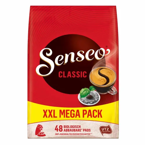Senseo Pads Classic Megapack XXL – 480 Kaffeepads - Kaffeekapseln & Pads – Genießen Sie 480 Mal vollmundigen, aromatischen Kaffee auf Knopfdruck mit den mittelfein gerösteten Senseo Classic Pads, ideal für Kaffeeliebhaber.