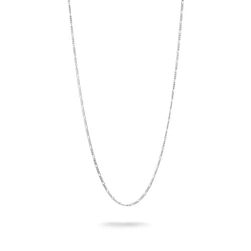 THOMAS SABO Figaro Collierkette 45 cm - Elegante Figaro-Halskette aus recyceltem Silber 925 mit Verlängerungskettchen, perfekt kombinierbar mit Anhängern. Zeitloses Design für jeden Anlass.