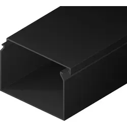 Kabelkanäle Dunkel Anthrazit 60x40 (2m) - EDO Technic - Robuste Kabelkanäle aus nicht brennbarem PVC zur sicheren Verlegung von Kabeln. Neu mit Schutzfolie für optimalen Kratzschutz während Transport und Lagerung.