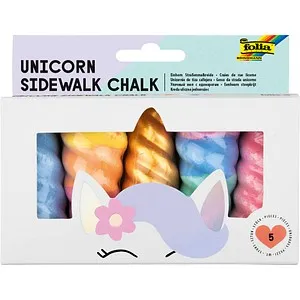 folia Einhorn Straßenmalkreide farbsortiert 5 St.
