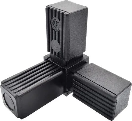Design61 4x Steckverbinder für Vierkantrohre mit Abgang Rohrverbinder 90° 30x2mm