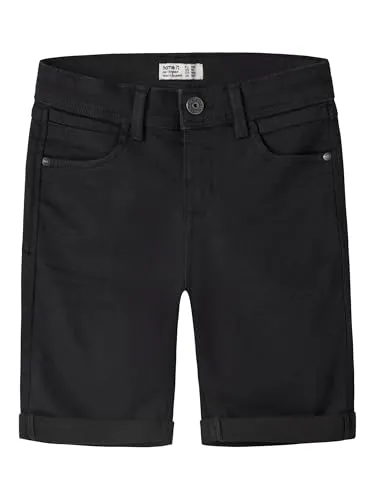 NAME IT Jungen Nkmsilas Slim Dnm L 2272-ax Noos Shorts, Black Denim, 152 EU