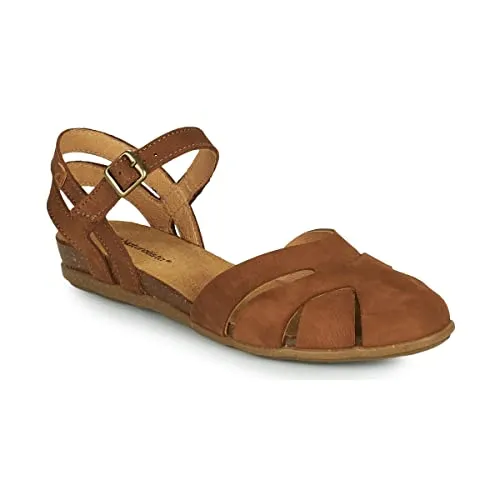 El Naturalista Damen Sandalen 2520711ND005_023 - Wanderschuhe aus braunem Leder mit recycelter Einlegesohle für erhöhten Komfort und antibakterielle Eigenschaften – ideal für den Sommer!