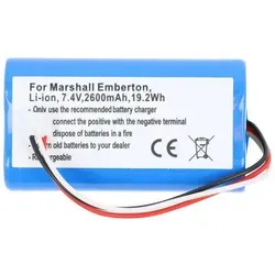 Akku passend für Marshall Emberton, Li-ion, 7,4V, 2600mAh, 19,2Wh