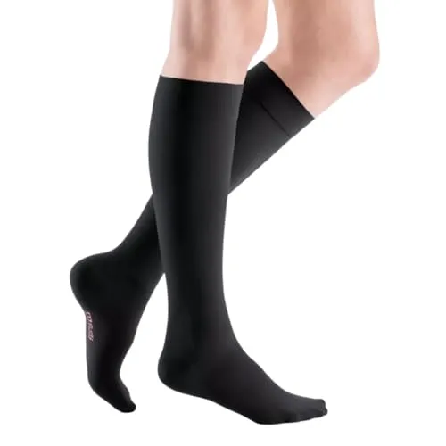 medi mediven elegance Knielange Damen Kompressionsstrümpfe CCL2 - Sportsocken mit optimaler Kompression, antibakterieller Clima Fresh-Technologie und hohem Tragekomfort für den ganzen Tag. Ideal für empfindliche Haut.