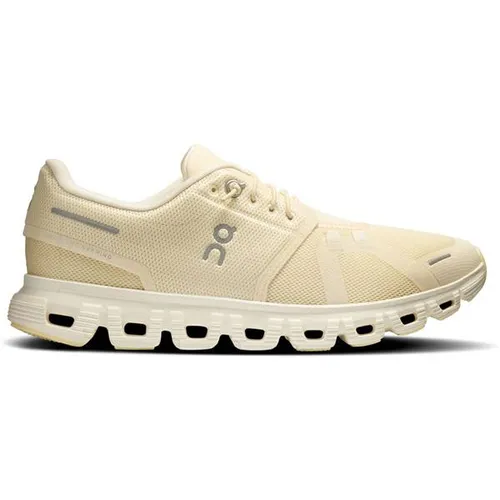 ON Damen Laufschuhe Cloud 6 Castor/Ivory, Gr. 38 - Sneaker mit Zero-Gravity CloudTec® für gedämpfte Landungen und Speedboard® für optimale Performance, ideal für aktive Frauen.