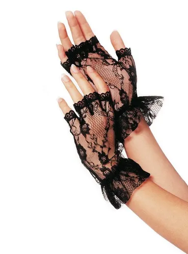 Leg Avenue Kostüm Fingerlose Netzstrumpf Handschuhe