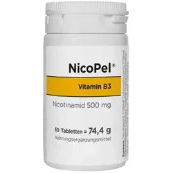 Nicopel Nicotinamid 500 mg Kapseln - Arzneimittel zur Unterstützung bei aktinischen Keratosen und Hautkrebs, fördert die körpereigenen Reparaturmechanismen und reduziert die Neuentstehung von Hauttumoren.