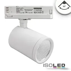 ISOLED 3-PH Schienen-Strahler 35W - Lichtsysteme mit 3-PH Schienen-Strahler, 35W LED, 3500lm, ideal für gezielte Präsentation in Ausstellungen und Showrooms, langlebig mit 40.000h Lebensdauer.