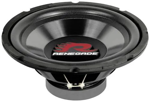 Renegade RXW104 Auto-Subwoofer 500W 4Ω - 25 cm (10") passiver Subwoofer für kraftvollen Bass und beeindruckenden Sound in deinem Auto. Ideal für Car-HiFi-Enthusiasten.