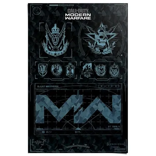 REINDERS Poster, Call of Duty Modern Warfare, Hobbyraum, Poster, Wanddeko, Room Decor, Bilderdruckpapier, Schwarz, 91,5 x 61