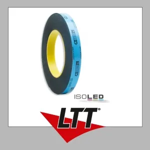 ISOLED 113669 Moulding Tape - Doppelseitiges Klebeband für LED Streifen - Zubehör für LED Streifen, 6mm x 0,8mm, stark haftend und temperaturbeständig von -20°C bis 45°C, ideal für vielseitige Anwendungen.