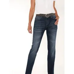 sheego Jeans 138216_21 - Stylische 5-Pocket Jeans mit Nietenverzierung und breitem Bund für optimalen Tragekomfort. Perfekte Passform mit bequemer Beinweite, ideal für jeden Anlass.