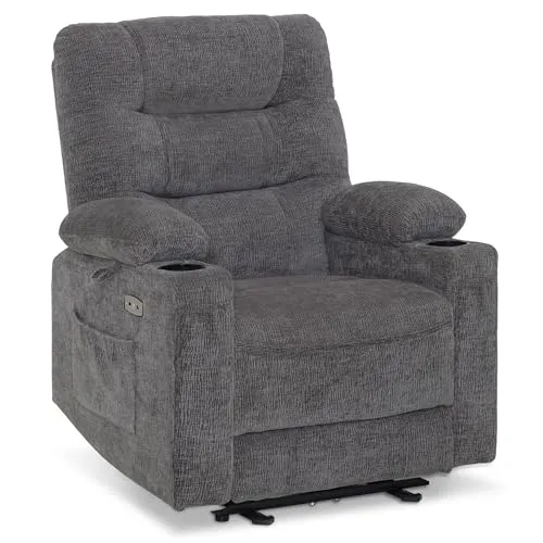 MCombo Relaxsessel mit Liegefunktion 7033 - Sessel mit verstellbarer Liegefunktion (108-153°) für optimalen Komfort, inklusive USB-Anschlüsse und extra verlängerte Fußstütze für perfekte Entspannung nach einem langen Tag.