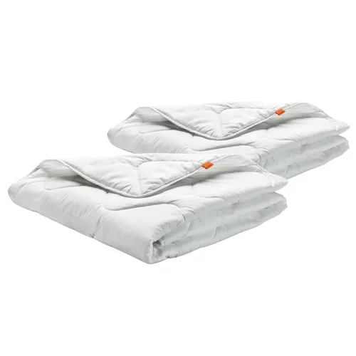 Sleepling 2er Set Bettdecke 135x200 cm - Leichte Sommerbettdecke - Bettdecken aus 100% Mikrofaser, allergikerfreundlich und waschbar bis 60 Grad. Ideal für warme Nächte, zertifiziert nach Öko-Tex 100 und Made in EU.