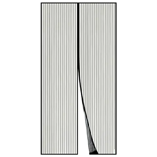 Apalus Fliegengitter Tür, Magnet Insektenschutz 120x220cm, Der Magnetvorhang Ist Ideal Für Die Balkontür, Kellertür und Terrassentür, Kinderleichte Klebemontage Ohne Bohren, Nicht Kürzbar Schwarz