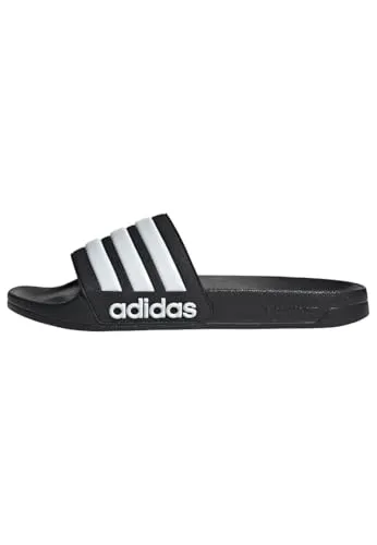 adidas Adilette Shower Sandalen Schwarz 9 - Komfort für die Dusche - Badeschuhe mit weichem Fußbett, ideal für den Einsatz nach dem Schwimmen oder im Fitnessstudio.