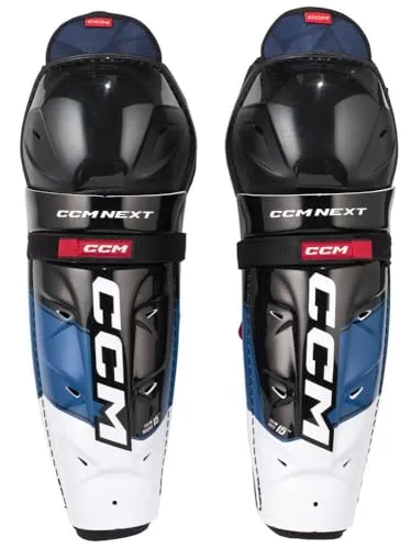 CCM Next Eishockey Schienbeinschoner, Senior (Größe: 14") - Eishockey-Beinschützer mit anatomischem Design für optimale Bewegungsfreiheit und leichtgewichtigen Schutz – ideal für Freizeitspieler jeden Alters.