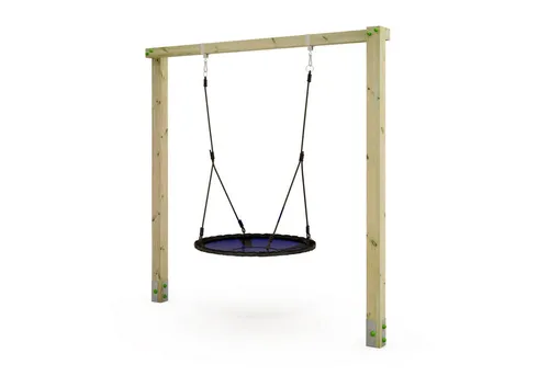 Wickey Nestschaukel Aero Sun – Holzschaukel für Kinder - Nestschaukel aus kesseldruckimprägniertem Holz, inklusive großer, höhenverstellbarer Nestschaukel für mehrere Kinder. Fördert Gleichgewicht und Motorik – ideal für gemeinsames Spielen.