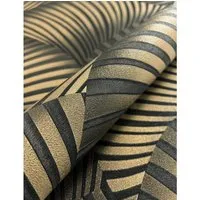Newroom Vliestapete Sadou Schwarz Fächer Modern Strukturiert FSC® - Luxuriöse schwarze Vliestapete mit raffiniertem Fächermuster. Ideal für stilvolle Akzentwände in Wohnräumen, Schlafzimmern oder Büros. Hochwaschbeständig und leicht zu verarbeiten.