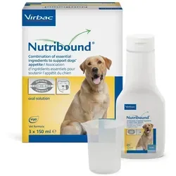 VIRBAC Nutribound Lösung für Hunde zur Rekonvaleszenz 3x150ml - Ergänzungsfuttermittel zur Unterstützung der Genesung von Hunden mit wesentlichen Nährstoffen für eine schnelle Regeneration.