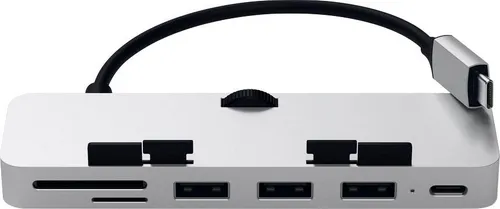 SATECHI USB-C Klemmen-Hub Pro für iMac - USB-Hub für iMac & iMac Pro (2019/2020), erweitert deinen Computer um USB-C, USB-A 3.0 und Micro/SD-Kartenleser für schnellen Zugriff auf all deine Geräte. Ideal für effizientes Arbeiten.