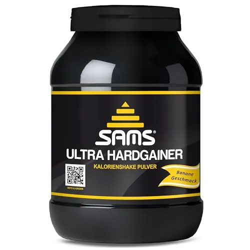 SAM'S Ultra Hardgainer 1050 g Pulver - Kohlenhydrate für schnellen Muskelaufbau, hochkalorisches Weight Gainer-Pulver mit bis zu 5000 Kalorien pro Tag für optimale Gewichtszunahme.