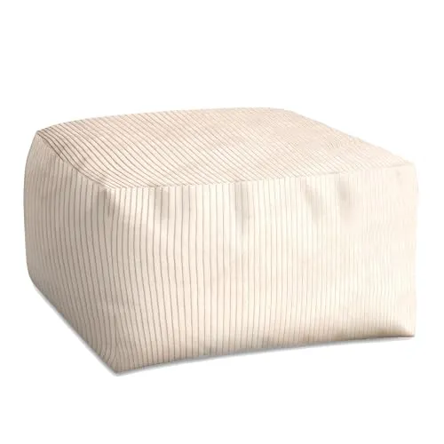 DreamRoots Pouf Hocker Comfort 70x70x40cm - Luxuriöser Cord Sitzpuff für Wohnzimmer - Vielseitiger Sitzpuff aus hochwertigem Cord, ideal als Fußhocker oder zusätzliche Sitzgelegenheit. Abnehmbarer Bezug für einfache Pflege und stilvolles Design, das Wärme und Gemütlichkeit in jeden Raum bringt.