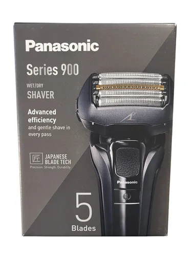 Panasonic Series 900 Premium Nass- und Trocken Rasierer ES-LV6U - Folienrasierer für Herren mit 5-fach-Scherkopf und reaktiver Bartdichtensensor Technologie für eine sanfte und gründliche Rasur ohne Hautirritationen.