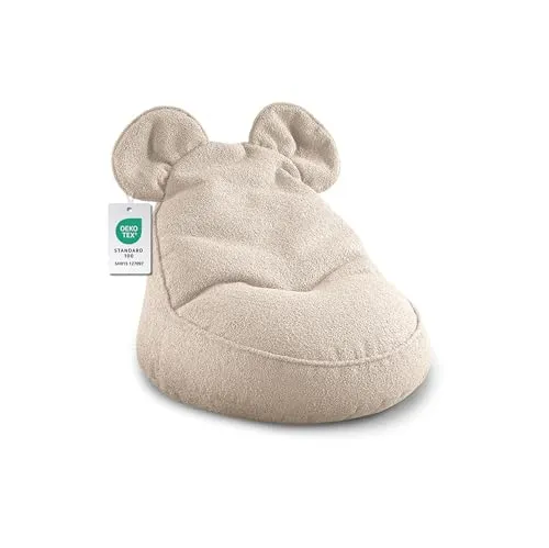 Gutekissen Kinder Sitzsack Miki mit Ohren - Bequemes Montessori Sitzkissen für Kinderzimmer, ideal zum Spielen und Entspannen in verschiedenen Farben