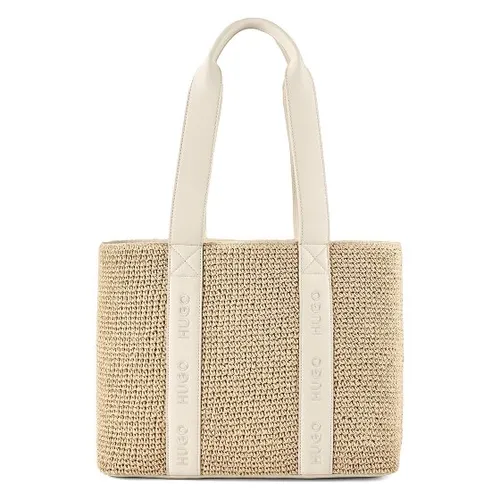 Hugo Becky Shopper - Damen - Beige/Weiß 50563016-118 - Eleganter Hugo Becky Shopper aus hochwertigem Material, ideal für den täglichen Gebrauch. Praktisch und stilvoll für jede Gelegenheit! Perfekt für Modebewusste, die Funktionalität schätzen.