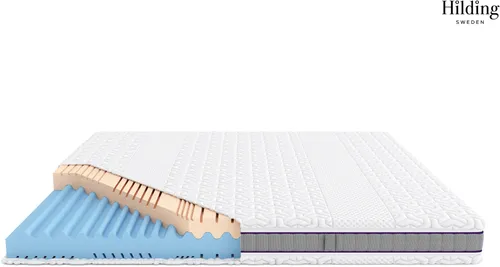 Hilding Sweden Kaltschaummatratze Hej! Wendematratze 90x200 - Matratze mit 7 Zonen, 2 Härtegrade, ergonomisch und atmungsaktiv - ideal für alle Schlafpositionen. Perfekt für Allergiker und sorgt für optimalen Liegekomfort.